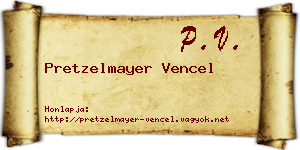 Pretzelmayer Vencel névjegykártya